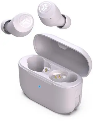JLab Go Air Pop True Wireless Earbuds, in Ear Headphones, Bluetooth Earphones, Ear Buds with 32H Playtime, Bluetooth Earbuds with Microphone, USB Charging Case, Dual Connect, EQ3 Sound, Lilac