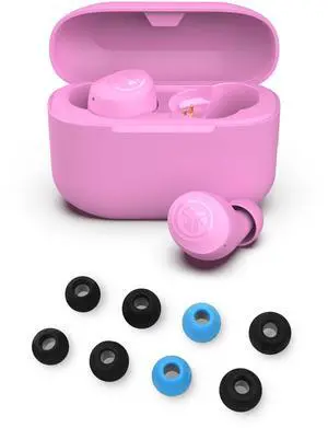 JLab Go Air Pop+ True Wireless Bluetooth Earbuds in Pink Plus Cloud Foam Mnemonic Earbud Tips