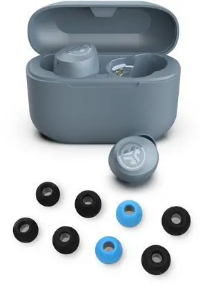 JLab Go Air Pop+ True Wireless Bluetooth Earbuds in Slate Plus Cloud Foam Mnemonic Earbud Tips