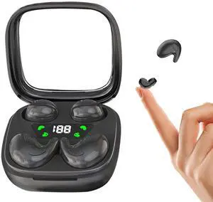Xmenha Flat Sleep Mini Invisible Small Tiny Earbuds Wireless Bluetooth Ear Buds for Sleeping Headphones Micro Smallest Discreet Sleep Earbuds Earphones for Side Sleepers, Small Ears Canals Women, Work