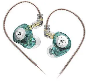 Ttbesmi EDX pro In Ear Monitor Headphones, Portable Wired Gaming IEM, HiFi Stereo, Cool Clear Blue Green, 3.5mm, In Ear Inear Monitors Earbuds for Singers Musicians