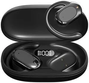 Out of Open Ear Headphones Over Ear Air Bone Conduction Earbuds Running Headphones Wireless Bluetooth Outer Outside Ear Earbuds Working Out Sports Cycling Gym Waterproof Ear Hook On Ear Headphones
