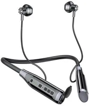 IKXO Bluetooth Headphones Wireless Neckband Bluetooth Headset with 100H Playtime,Sports Waterproof Earphones with Durability,Noise Cancelling with Mic for Phone Laptop PC TV Running Workout,Black