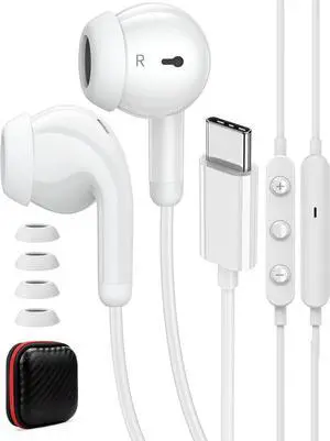 iMangoo Wired Headphones USB C for Apple iPhone 16 Pro Max
