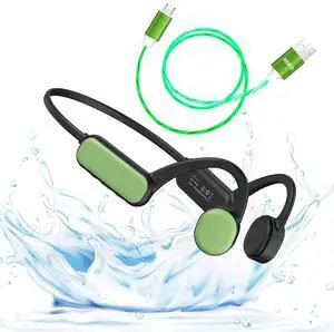 IHAO Swimming Headphones True Bone Conduction Open Ear Headset Micro USB to USB A 2.0 Android Phone Charger Cable Fast Charging High Data Speed