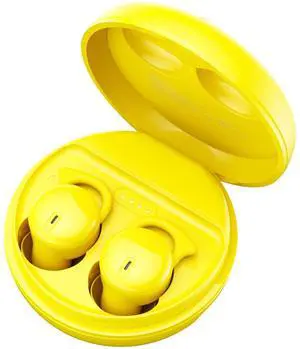 Hulaed Invisible Sleep Headphones,Sleep Earbuds for Side Sleepers,Comfortable Noise Blocking Sleep Earphones,Bluetooth 5.3 Wireless Open Ear Headphones for Sleeping,Driving,Cycling - Yellow A4