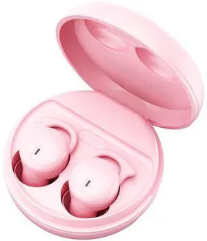 Hulaed Invisible Sleep Headphones,Sleep Earbuds for Side Sleepers,Comfortable Noise Blocking Sleep Earphones,Bluetooth 5.3 Wireless Open Ear Headphones for Sleeping,Driving,Cycling - Pink A6