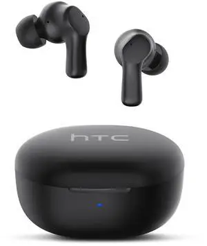 HTC True Wireless Earbuds 2 Bluetooth 5.3 Earphones, in-Ear Headphone ENC Noise Cancellation, 32-Hour Playtime/Built-in Mic/Touch Control -Black
