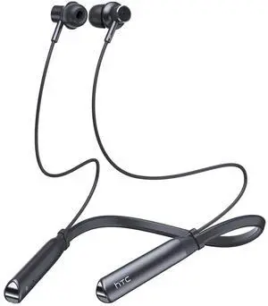 HTC Neckband Bluetooth Headphones, Bluetooth 5.3 Wireless Headphones Stereo Bass in-Ear Headsets with Mic, IPX5 Waterproof Earbuds, Neckband Earphones for Sport, Workout