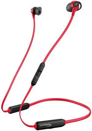 HyperX Cloud Buds  Bluetooth Wireless Headphones, Qualcomm aptX HD, 10 Hour Battery Life, 14mm Drivers, Comfortable Silicone Ear Tips, 3 Ear Tip Sizes Included, Mesh Travel Pouch
