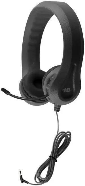 HamiltonBuhl Kid's Flex-Phones TRRS Headset with Gooseneck Microphone, Black