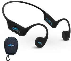 H2O Audio TRI 2 Multisport Waterproof Bone Conduction Open Ear Headphones, Bluetooth 5.3 for Running and Cycling, MP3 Mode for Swimming, 8GB Memory, 8.5-Hour Battery, Black