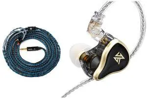 2M Length Long IEMs Earphone Cable and KZ ZAS in Ear Monitor