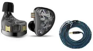 KZ AS24 in-Ear Monitors and 2m Extra Long IEM Cable KBEAR ST16 Plus Long Earphone Cable