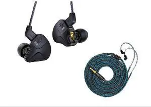 H HIFIHEAR KBEAR ST16 Plus 2m Long IEMs Cable QDC-Type Pin Earphone Wire and CCZ DC03 in Ear Monitor Headphones
