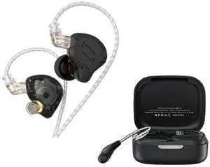 KZ ZS10 PRO X in Ear Monitor 4BA+1DD IEM and KZ AZ09 Bluetooth 5.2 Module IEM Bluetooth Adapter
