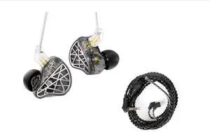 H HIFIHEAR 2 Meter Length Long IEM Cable and CCZ NC02 in Ear Monitor Headphones