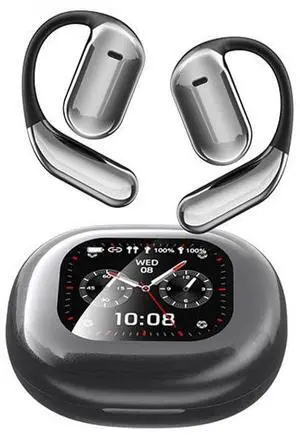 AI Language Translation Earbuds, Bluetooth 5.4 Headphones Translator for 144 Languages, HiFi Sound & Smart Touch Screen, for Travel Business Learning (Gray)