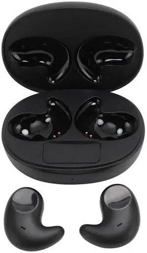 GOWENIC Cordless Sleep Earbuds, BT 5.3 Mini Headphones with Noise Reduction, LED Battery Display, Comfortable Smart Touch Control Earbuds for Sleep Work Driving Running Exercise