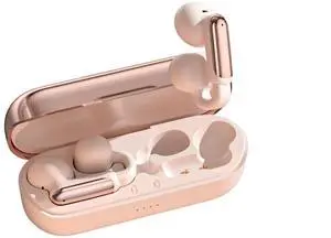 Clip On Earbuds, Open Ear Clip Wireless Earbuds Bluetooth 5.4, Clear Voice Call, Sport Earphones with Charging Case, Built-in Mic, 35H Play Time OWS Open Ear Headphones for Fitness Running (Pink)