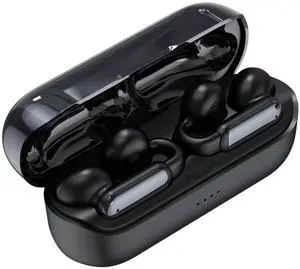 GenXenon Clip-On Bluetooth Earbuds - Open Ear Design for Gym & Sports - Lightweight & Comfortable - Clear Voice Calls - 35 Hours Playtime - Stable Fit - Indoor/Outdoor Wireless Earbuds (Black-14