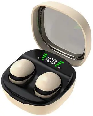 Sleeping Earbuds for Side Sleepers,Mini Invisible Wireless Bluetooth 5.3 Ear Buds, (Skin, S)