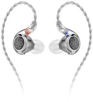 FiiO FD11 Earphones High Performance Dynamic Driver IEMs Earbuds with Deep Bass 0.78mm Detachable Cable 3.5mm Plug in Ear Headphones for Musician Singer Music (Silver)