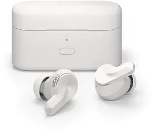 EPOS ADAPT E1 True Wireless Earbuds White - Hybrid ANC, Multi-Point Bluetooth, Microsoft Teams & Made for iPhone Certified, 50H Battery, Wireless Charging, Semi Open, USB C Dongle IPX5 Water Resistant