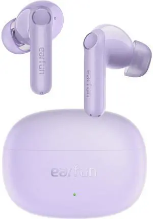 EarFun Air Life Wireless Earbuds, 12mm Driver with Deep Bass, Bluetooth 5.4 in-Ear Earbuds, 4 Mics AI ENC Call, 35H Playtime, 30 Preset EQs Via App, Comfortable Fit, Fast Charging, IPX5, Violet