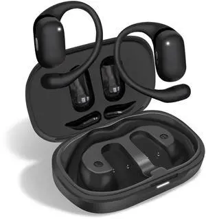 Open Ear Wireless Headphones- Open Ear Earbuds with 20hrs Playtime, Wireless Charging Case,Headset with HiFi Sound Quality, Lightweight Earphones for Running Sports Gaming Phone Laptop