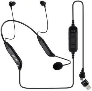Discover Neckset 20 USB Wired Earbuds with Microphone for Work Calls and Meetings - USB-A and USB-C Connectivity for Computer and Mobile Phones