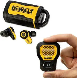 DEWALT Jobsite Audio Bundle  ANC True Wireless Earbuds & Wearable Bluetooth Speaker, Noise Reduction