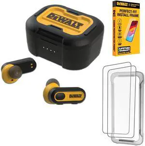 DEWALT True Wireless Bluetooth Earbuds Glass Screen Protector for iPhone 13/13 Pro/14