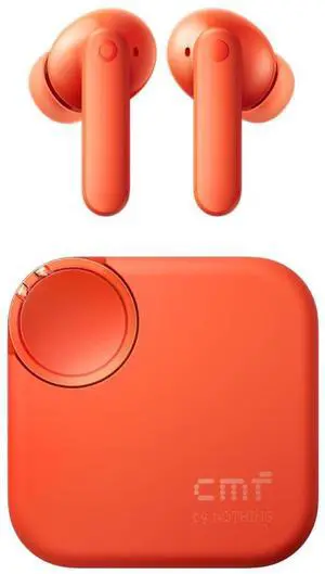 CMF Buds 2 Wireless Earbuds, 2025New Bluetooth Headphones with 48dB Hybrid ANC, Ultra Bass Technology Active Noise Cancellation Earphones, 55H Playtime, 6HD Mics, ChatGPT Integration Light Orange