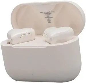 ciciglow Heart Shaped Earbuds, Stylish Headphones HiFi Stereo Sound Bluetooth 5.3 Earphones with Charging Case for Girls Women (White)