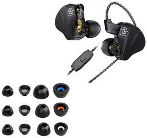 ccz BC04 PRO Mic Wired Earbuds & Memory Foam Earbud Tips ccz BC04 PRO Mic Wired Earbuds & Memory Foam Earbud Tips