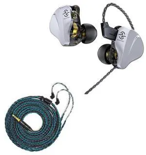 ccz BC04 PRO Wired Earbuds & ST16 Plus Silver-Plated Detachable IEM Cable