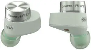 Bowers & Wilkins Pi5 S2 True Wireless Earbuds - Active Noise Cancellation, Qualcomm aptX Technology, Bluetooth, Crystal-Clear Calls, Wireless & 15-Minute Quick Charging, Sage Green