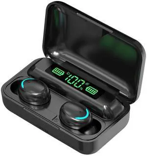 Bluetooth 5.0 Wireless Earbuds in-Ear Headphones with Microphone, 40 Hours of Playback Time, High Fidelity Sound, Heavy Bass, IPX7 Waterproof,Charging Case, Suitable for Sports/Fitness/Office/Home