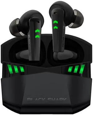 Black Shark Wireless Earbuds with 35ms Ultra-Low Latency, Gaming Bluetooth Earbuds with Premium Sound, Bluetooth 5.2, 10mm Drivers, 4 Hyperclear Mics, IPX5 Waterproof, 20H Play Time, Comfort Fit