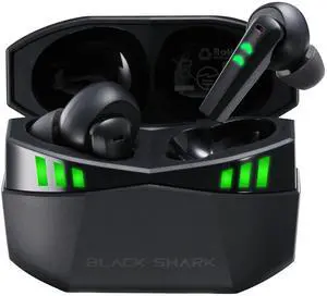 Black Shark Wireless Gaming Earbuds with Noise Cancelling Bluetooth Game Earphone with Charging Case IPX5 Waterproof 4 Ultra-Clear Microphones 20Hrs Play Time One Step auto-Pairing Design