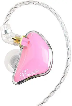 BASN Bmaster in Ear Monitor Headphones Triple Driver Earphones with Two Detachable MMCX Cable Fit in Ear Suitable for Audio Musician Drummer(Pink) BASN Bmaster in Ear Monitor Headphones Triple Driver Earphones with Two Detachable MMCX Cable Fit in Ear Suitable for Audio Musician Drummer(Pink)