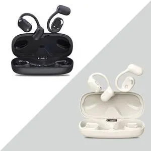 BANIGIPA Open Ear Headphones, True Wireless Earbuds, Bluetooth 5.4 Headphones w/Dual Mic for Calling, Comfort Sports Over Ear Earbuds w/Earhooks for Running Traveling, IP67 Waterproof, 40H Playtime