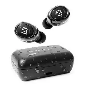 Back Bay Audio Duet 50 Pro  Sweatproof Wireless Bluetooth Earbuds, 130 Hour Long Battery Life for iPhone, Android, Mini Charging Case, TWS Headphones with Microphone, Gift for Runners