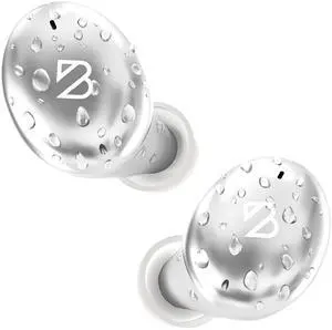 Back Bay Audio Tempo 30 Wireless Earbuds for Small Ears - Award-Winning Sound, Sweatproof Bluetooth 5.0 Earbuds, Comfortable Bluetooth in-Ear Headphones, Silver