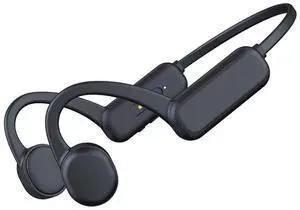 AYI Professional Swim Headphones True Bone Conduction Open Ear Headset MP3 Player Built-in 16G Memory IP68 Underwater Waterproof Bluetooth Earphone for Driving Bicycling Running Skiing Sports-Black