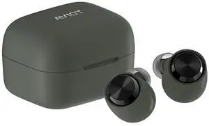 AVIOT TE-A1 Hi-Res True Wireless Earbuds | Bluetooth 5.3, Up to 70-Hour Playback, Adaptive Noise Canceling, 3D Spatial Audio, Wireless Charging, IPX4 Water & Dust Resistance, Lightweight (Khaki)