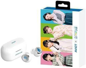 AVIOT TE-V1R-HOP A&G Next Step HOOOOPE! Collaboration Wireless Earbuds, Special Package, Design, English & Japanese Special Voice, Adaptive Noise Cancelling, Wireless Charging Case, Bluetooth 5.3