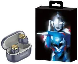 AVIOT TE-V1R-ULZ Ultraman Z Collaboration Wireless Earbuds, Special Package, Design, English & Japanese Special Voice, Adaptive Noise Cancelling, Wireless Charging Case, Bluetooth 5.3