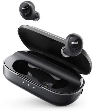 True Wireless Headphones, ZOLO Liberty [Upgraded] 8-Hour Playtime (100 Hours with Charging Case), Bluetooth 5 Bluetooth Earbuds with Graphene Driver Technology, IPX5 Sweatproof, Handsfree Stereo Calls